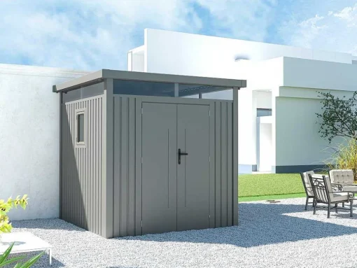 Abrigo De Jardim Aco Galvanizado Cinzento 4,4 M - Rivola