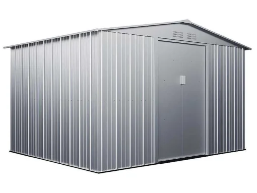 Abrigo De Jardim Em Aco Galvanizado Cinza De 9,92 M - Linus