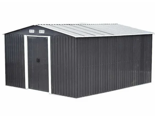 Abrigo De Jardim Em Aco Galvanizado Cinza 12,5 M - Manso
