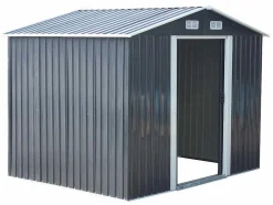 Abrigo De Jardim Em Aco Galvanizado Cinza 5,2 M - Manso
