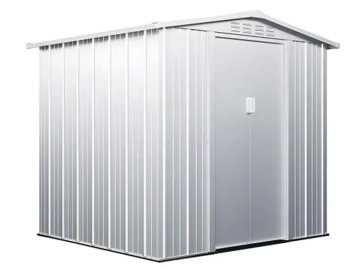 Abrigo De Jardim Em Aco Galvanizado Cinza De 3,73 M - Linus
