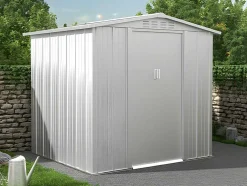 Abrigo De Jardim Em Aco Galvanizado Cinza De 3,73 M - Linus