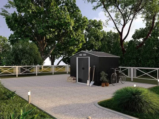 Abrigo De Jardim Em Aco Galvanizado Cinza 5,2 M - Manso