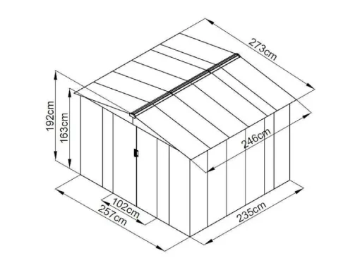 Abrigo De Jardim Em Metal Galvanizado Cinzento 6,71 M - Linus