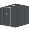 Abrigo De Jardim Metal De Encostar A Parede Em Aco Galvanizado Antracite 5,49 M - Daustin
