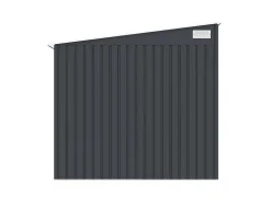 Abrigo De Jardim Metal De Encostar A Parede Em Aco Galvanizado Antracite 5,49 M - Daustin