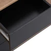 Aparador 3 Portas E 3 Gavetas Em Mdf Cor Natural E Preto - Caratana
