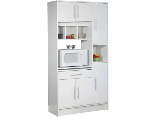 Aparador De Cozinha Mady - 5 Portas & 1 Gaveta - Branco