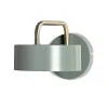 Aplique De Parede Estilo Vintage Otilie - Metal - 24 X 16 X 14,5 Cm - Verde Azeitona E Dourado