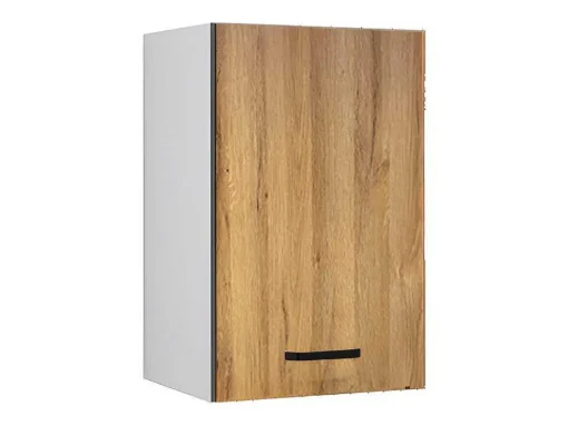 Armário De Cozinha, 1 Móvel Alto, 1 Porta, Natural E Preto - Trattoria