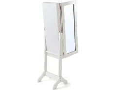 Armário De Joias Espelho Psiche Berenice - Mdf E Madeira De Pinho - 120X39X30 Cm - Branco