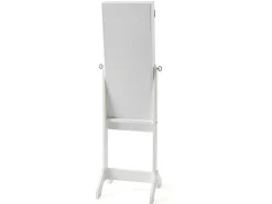 Armário De Joias Espelho Psiche Berenice - Mdf E Madeira De Pinho - 120X39X30 Cm - Branco