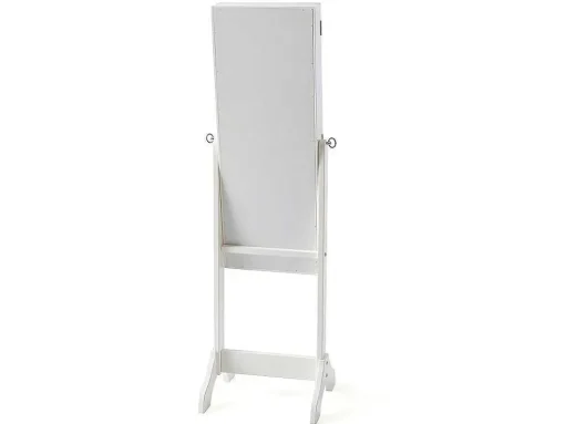 Armário De Joias Espelho Psiche Berenice - Mdf E Madeira De Pinho - 120X39X30 Cm - Branco