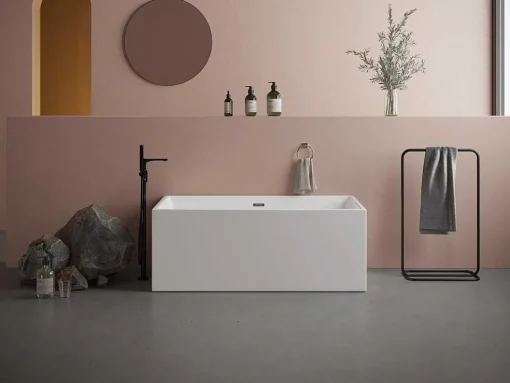 Baneira SemiClássica Retangular 248 L 170X80X58 Cm Branca Acrilica - Pikaia
