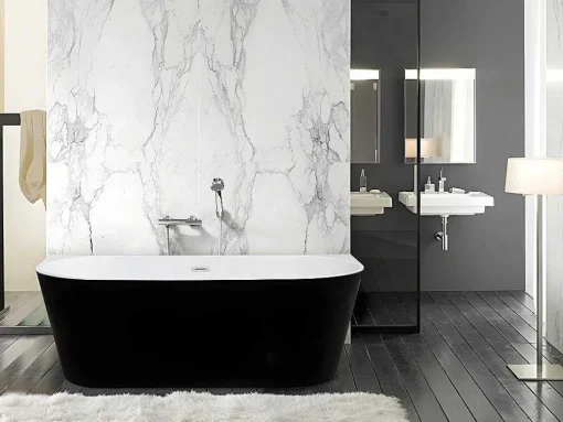 Banheira Clássica De 245 L Dimensoes 170X75X58 Cm Cor Preta - Divina