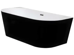 Banheira Clássica De 245 L Dimensoes 170X75X58 Cm Cor Preta - Divina