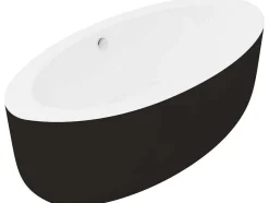 Banheira Clássica Oval De 251 L 185 X 90 X 50 Cm Preta Em Acrilico - Marmati