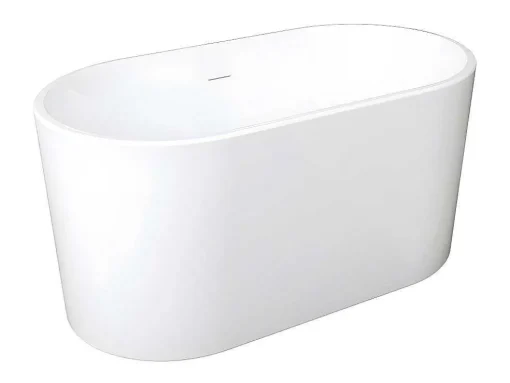 Banheira Clássica Oval De 180 L Dimensoes 130 X 71 X 58 Cm Cor Branco Em Acrilico - Apogon