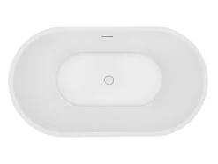 Banheira Clássica Oval De 180 L Dimensoes 130 X 71 X 58 Cm Cor Branco Em Acrilico - Apogon