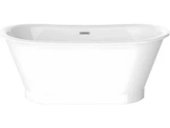 Banheira Clássica Oval Estilo Retro De 180 L, Dimensoes 150 X 74 X 63 Cm Cor Branco Em Acrilico - Pelmato