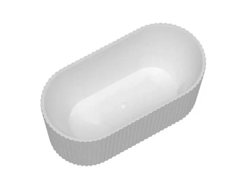 Banheira De Acrilico Estriada, Branco Brilhante, 220 L, 150 X 75 X 58 Cm - Aliena