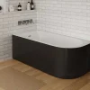 Banheira De Canto 240 L, 170 X 75 X 58 Cm Preta, Canto Esquerdo - Anika