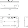 Banheira De Hidromassagem Gavino - 1 Péssoa - C75 X L150 X A59 Cm