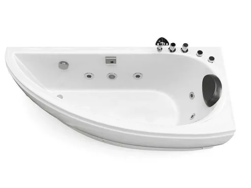 Banheira De Hidromassagem Assimetrica Branca, 1 Lugar, 160X75 Cm, Canto Direito - Tabana