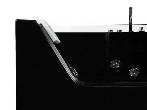 Banheira De Hidromassagem Envidracada Aria Preta - 1 Lugar - 263L - 80*170*57 Cm