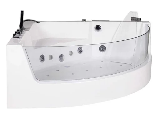 Banheira De Hidromassagem De Canto Vidrada Ethra - Para 1 Péssoa - 150 X 150 X A57 Cm - Branca