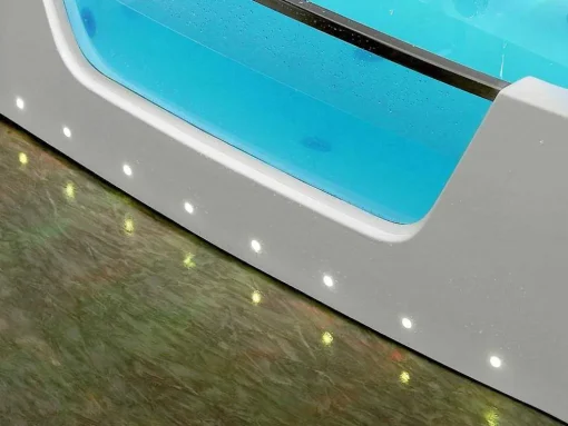 Banheira De Hidromassagem De Vidro Com Leds Dyona - 1 Péssoa - 260L - 170X85X58 Cm - Branco