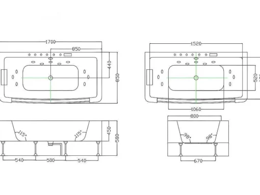 Banheira De Hidromassagem De Vidro Com Leds Dyona - 1 Péssoa - 260L - 170X85X58 Cm - Branco