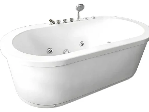 Banheira De Hidromassagem Exenta Branca 185 X 95 Cm 10 Jatos - Berry