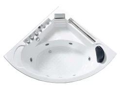 Banheira De Hidromassagem Branca 135 X 135 Cm 6 Jatos - Sage