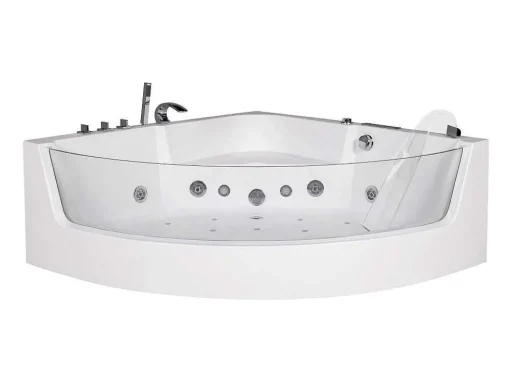Banheira De Hidromassagem De Canto Vidrada Ethra - Para 1 Péssoa - 150 X 150 X A57 Cm - Branca
