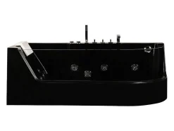 Banheira De Hidromassagem Envidracada Aria Preta - 1 Lugar - 263L - 80*170*57 Cm