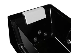 Banheira De Hidromassagem Envidracada Aria Preta - 1 Lugar - 263L - 80*170*57 Cm