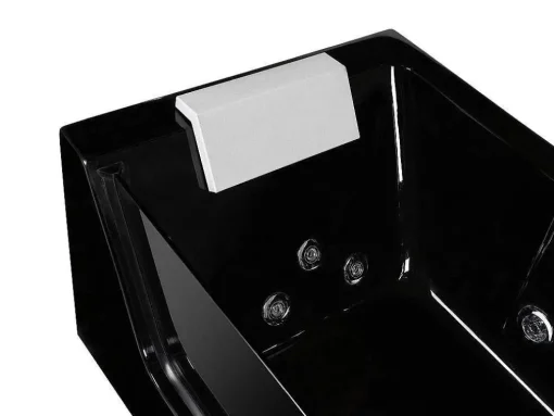 Banheira De Hidromassagem Envidracada Aria Preta - 1 Lugar - 263L - 80*170*57 Cm