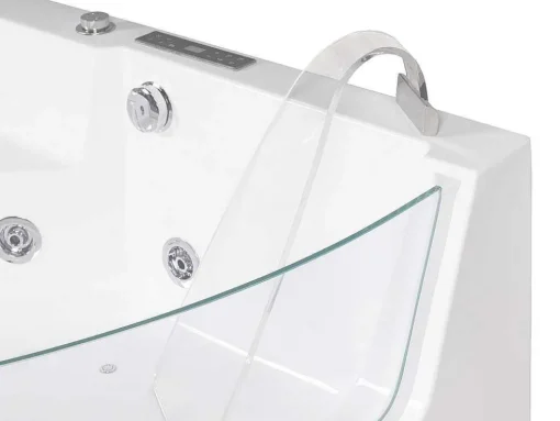 Banheira De Hidromassagem De Canto Vidrada Ethra - Para 1 Péssoa - 150 X 150 X A57 Cm - Branca