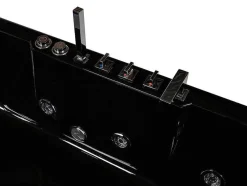 Banheira De Hidromassagem Envidracada Aria Preta - 1 Lugar - 263L - 80*170*57 Cm