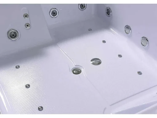 Banheira Hidromassagem Branca 178 X 147 Cm Bomba Dupla 33 Jatos - Petal