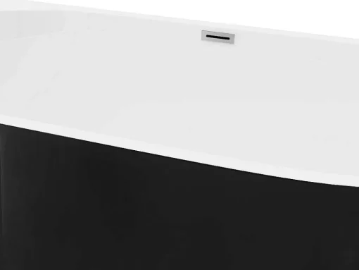 Banheira Semi-Clássica 200 L, 149,5 X 75 X 58 Cm Preta Acrilico - Divina