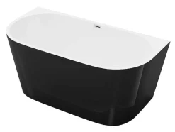 Banheira Semi-Clássica 200 L, 149,5 X 75 X 58 Cm Preta Acrilico - Divina
