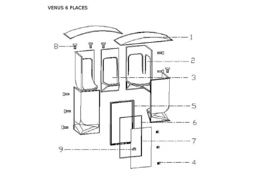 Banho Turco Venus 6 Lugares Com Assentos Ergonomicos, Painel De Controlo Exterior E Sonda De Temperatura -C212Xl134Xa210 Cm