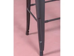 Banqueta Metalica Em Aco Lacado (76Cm) - Bistro - Preto