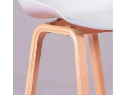 Banqueta Nordica Com Pernas Em Faia (63Cm) - Daxer - Cinza Claro