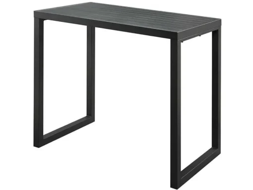 Bar De Jardim E 4 Bancos Altos Em Aluminio - Cinza Escuro - Walpole De Mylia