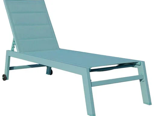 Barbados Espreguiçadeira Em Têxtileno Azul Claro - Aluminio Azul Claro