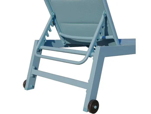 Barbados Espreguiçadeira Em Têxtileno Azul Claro - Aluminio Azul Claro