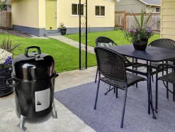 Barbecue 3-En-1 Avec Fumoir, Rotissoire Et Grill Noir